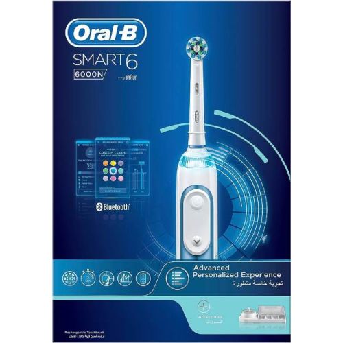 Oral-B Smart 6 6000N Electric Toothbrush Smart Coaching White - D700.535.5XP