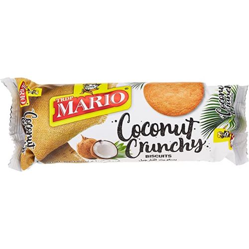 Mario Crunchy Coconut Biscuit, 90 Gm Pack Of 48 (UAE Delivery Only)