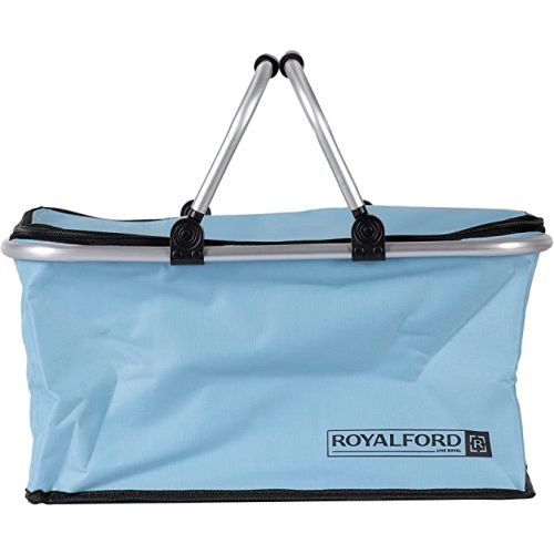 Royalford 30L Insulated Picnic And Grocery Basket, Blue - RF11375