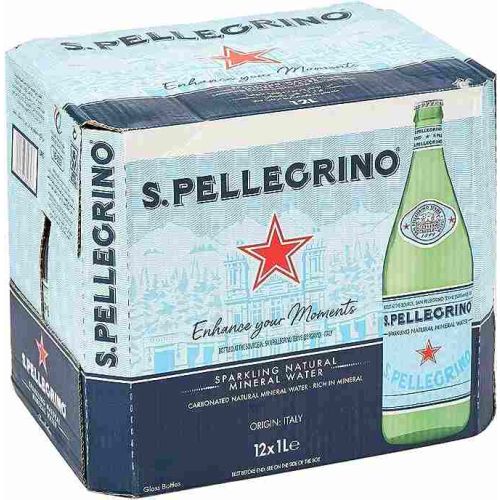 San Pellegrino Sparkling Water Glass 1 Ltr (Pack Of 12)