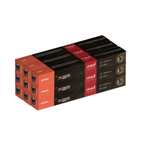 Intenso Nespresso Compatible Aluminium Capsules (Pack of 9 - 90 capsules)