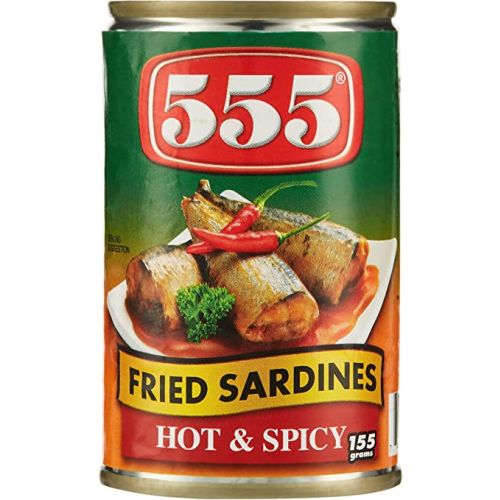 555 Fried Sardines Hot And Spicy - 155 Gm Pack Of 100 (UAE Delivery Only)
