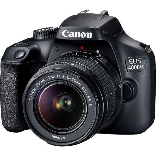 Canon EOS 4000D DSLR Camera Body Black With EF-S 18-55mm III Lens Kit - EOS 4000D