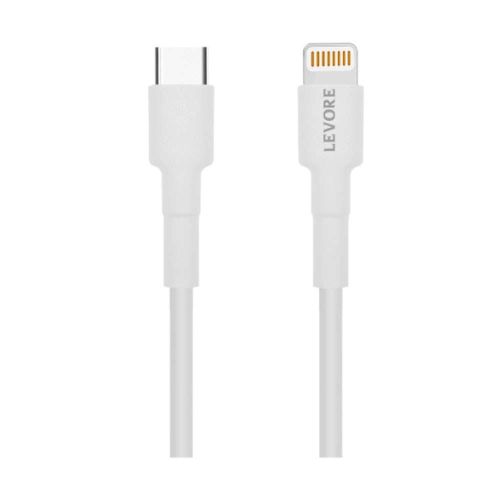 Levore 6ft Pvc Usb C To Lightning Cable-(White)-(LC4121-WH)