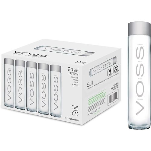 VOSS Sparkling Water Glass Bottles 24x375ml (UAE Delivery Only)