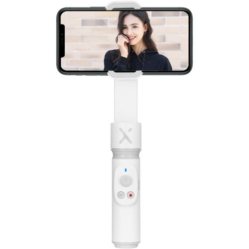 Smooth X Gimbal Stabilizer, Handheld Extendable Selfie Stick for iPhone Android, Vlog & YouTube Live Video, White 