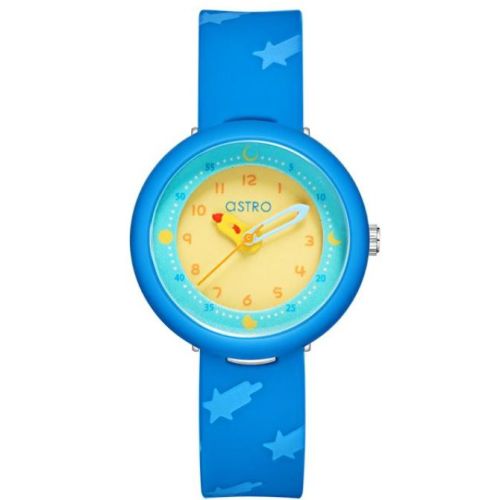 Astro Kids Japan PC21 Movement Watch, Analog Display and Silicon Strap - A23811-PPNY, D.Blue