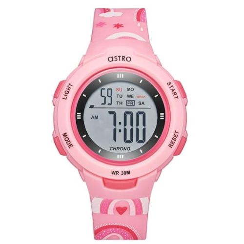 Astro Kids P3202 Movement Watch, Analog-Digital Display and Polyurethane Strap, Pink - A23822-PPPP
