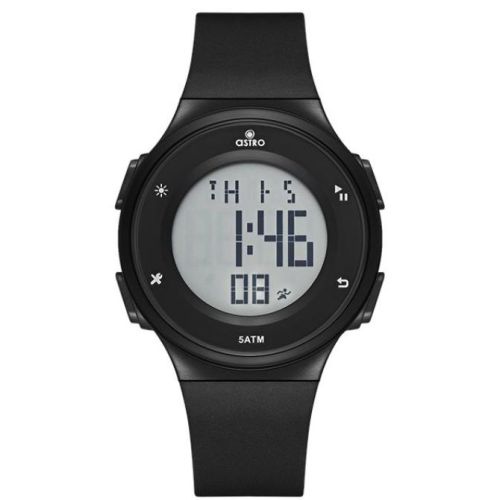 Astro Kids P4401 Movement Watch, Digital Display and Polyurethane Strap - A23924-PPBB, Black