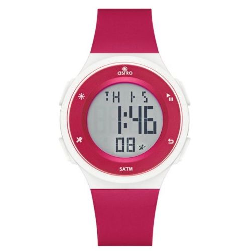 Astro Kids P4401 Movement Watch, Digital Display and Polyurethane Strap - A23924-PPRR, Red