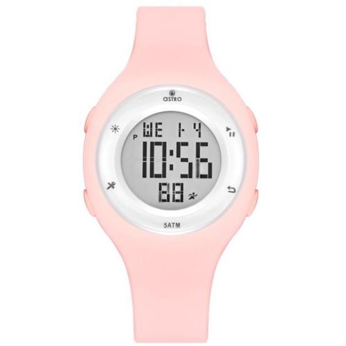 Astro Kids P4401 Movement Watch, Digital Display and Polyurethane Strap - A23925-PPFF, Peach