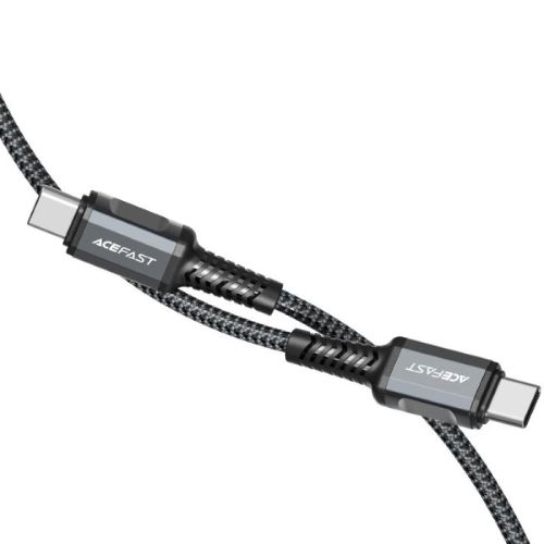 Acefast Charging data cable C1-03 for USB-C to USB-C 60W, Black - C1-03 BK