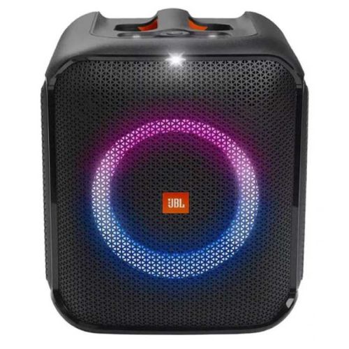 JBL PARTYBOXENCORE ESSENTIAL Portable party speaker with powerful 100W sound, built-in dynamic light show, and splash proof design.