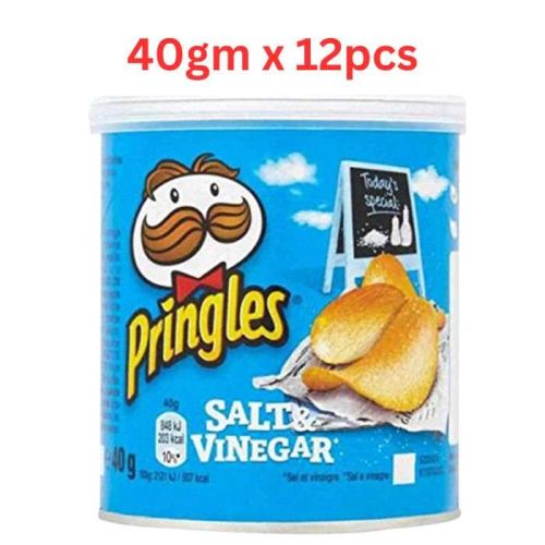 Pringles 12 X 40 Gm Salt And Vinegar (UAE Delivery Only)