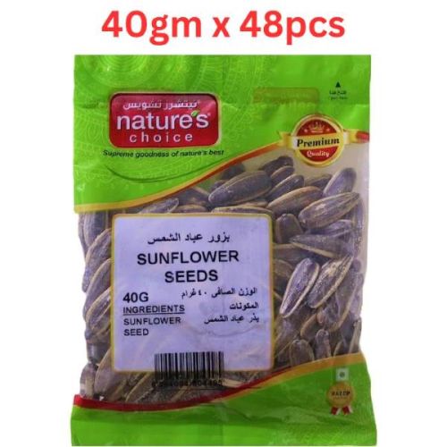 Natures Choice Sunflower Seeds, 40 gm Pack Of 48 (UAE Delivery Only)