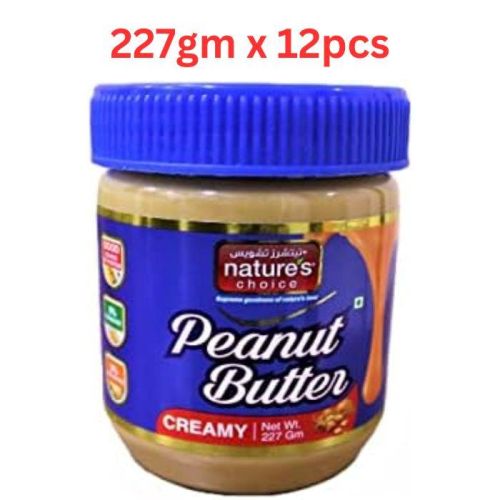 Natures Choice Peanut Butter Creamy 227Gm Pack Of 12 (Uae Delivery Only)