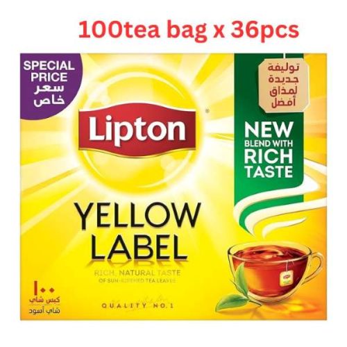 Lipton Yellow Label Tea 100 bags (Pack of 36)
