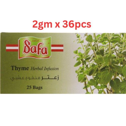 Zahrat Safa Thyme Bags Zaatar (Pack Of 36 X 25 X 2g)