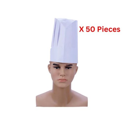 Hotpack Paper Chef Hat Large 50 Pieces - CHEFHAT11