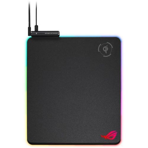 Asus ROG Balteus QI Gaming mouse pad Backlit Wireless charging Black RGB W x H x D 370 x 7.9 x 320 mm