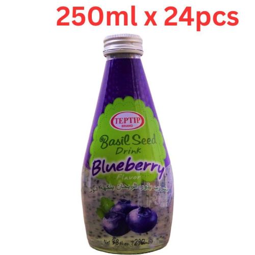  Teptip Basil Seed Drink 290Ml Blueberry Pack Of 24 (UAE Delivery Only)