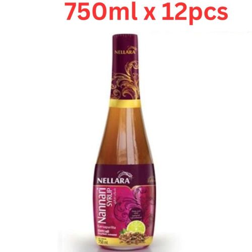 Nellara Nannari Syrup 750 Ml Bottle (Pack of 12)