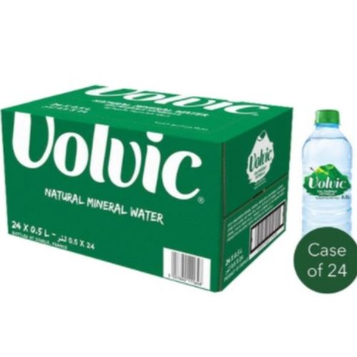 Volvic Natural Mineral Water, 24 Bottles x 500ML 