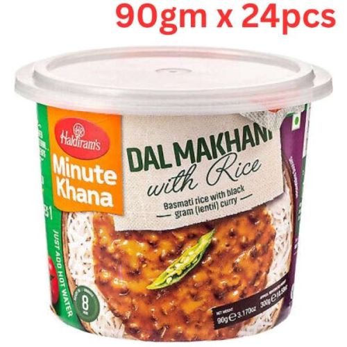 Haldirams Instant Bowl Dal Makhani With Rice 90 Gm Pack Of 24 (UAE Delivery Only)