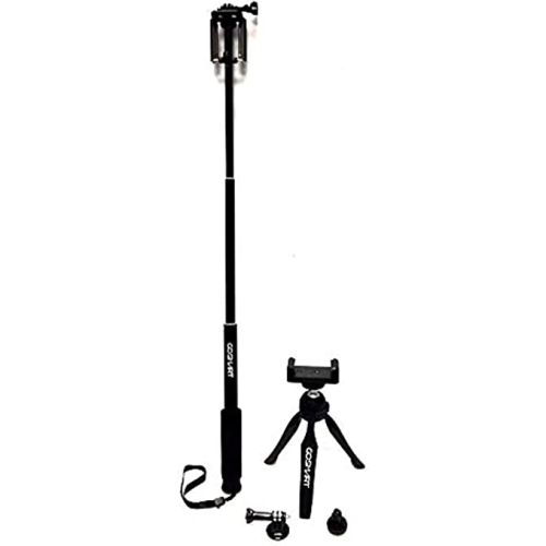 Gosmart Selfie Stick Kit For Digital Camera, Action Camera And Smartphones-Black, B07MGDFYMV