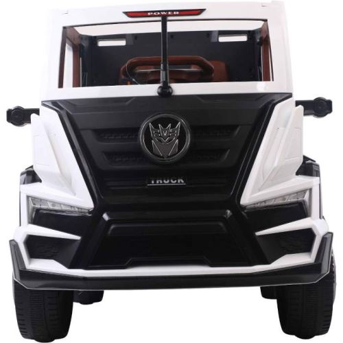 Megastar 12 V Clunker Truck With Rubber Tyres & Leather Seats - Black (UAE Delivery Only)