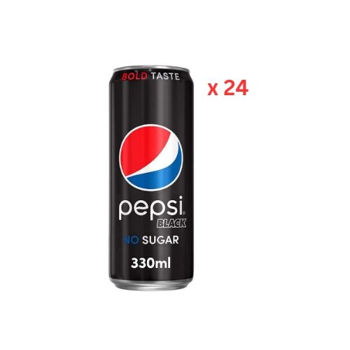 Pepsi Black Zero Sugar Can - 24 x 330 ml