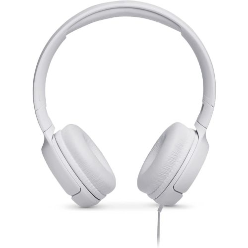 JBL Tune 500 Wired On-Ear Headphones, White