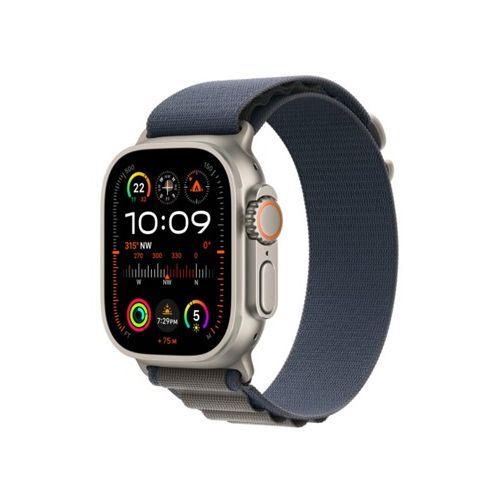 Apple Watch Ultra 2, 49mm, GPS + Cellular, Titanium Case with Blue Alpine Loop
