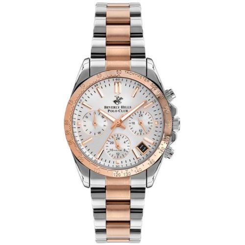 Beverly Hills Polo Club Women's Quartz Movement Watch, Multi Function Display and Metal Strap - BP3204C.530, Rose Gold