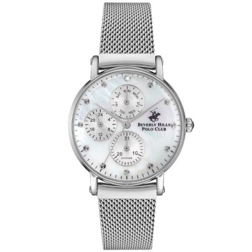 Beverly Hills Polo Club Women's Multi Function White Mop Dial Watch - Bp3252x.320