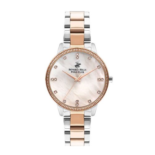 Beverly Hills Polo Club Women's Analog Rose Gold Mop Dial Watch - BP3297C.510