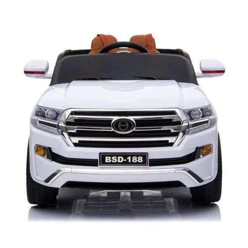 Megastar Ride On 2 Seater Toyota Land Cruiser Style 12 V SUV Car - White (UAE Delivery Only)