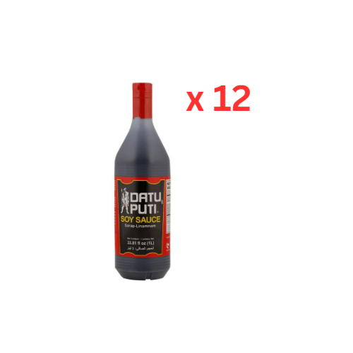 Datu Puti Soy Sauce, 1 Litre Pack Of 12 (UAE Delivery Only)