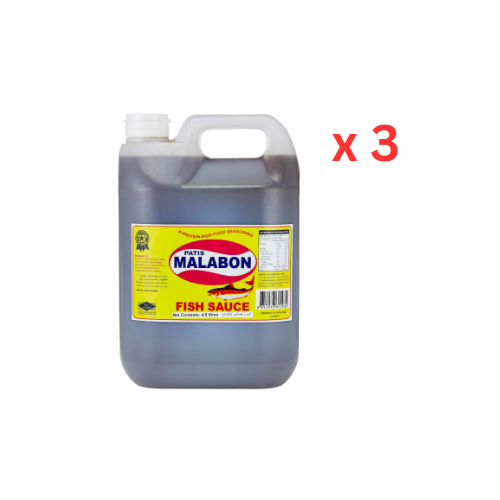 Malabon Patis Fish Sauce, 4.5L Pack Of 3 (UAE Delivery Only)