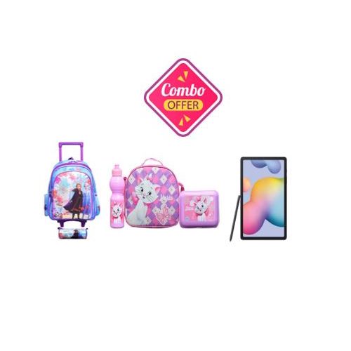 Marie me hand bag + Frozen trolley bag + pen case +Samsung Tab Combo Offer