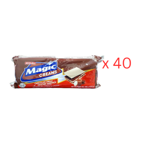 Jack N Jill Magic Cream Cracker Sandwich (10*28G) Chocolate 280Gm Pack Of 40 (UAE Delivery Only)