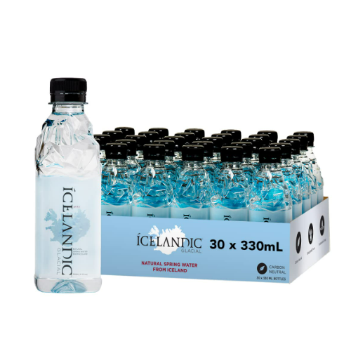Icelandic Glacial Natural Spring Alkaline Water, Plastic Bottles 30 x 330ml