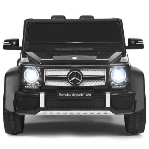 Megastar Licensed 12V Mercedes G650 Battery Car With Remote Control EVA Foam Rubber Wheels + Leather Seat + MP3 USB Music Player- Black (UAE Delivery Only)