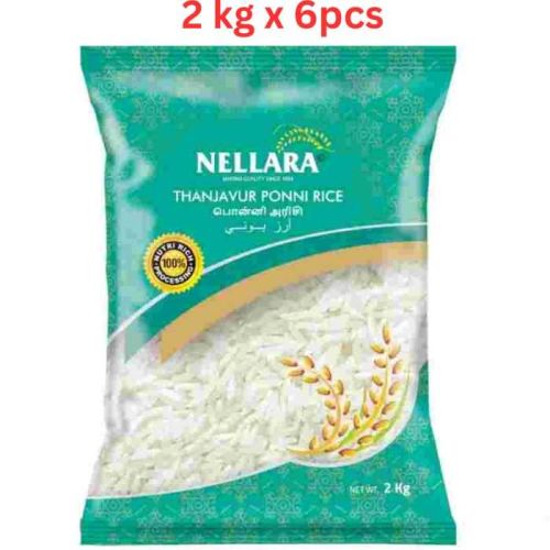 Nellara Thanjavur Ponni Rice 2kg (Pack of 6)