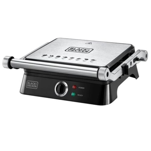 Black+Decker 1400W Contact Grill With Full Flat Grill For Barbecue - CG1400-B5