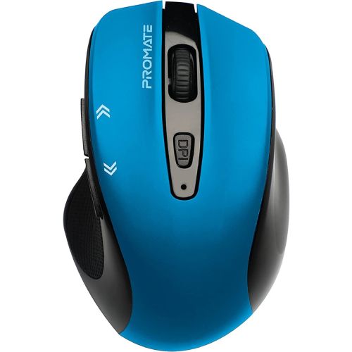 Promate 2.4G Wireless Mouse, High Precision 1600DPI Optical Cordless Mouse with USB Nano Receiver, 10m Working Range, CURSOR.BLUE