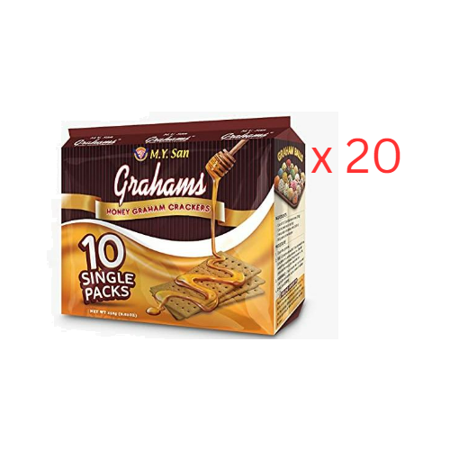M.Y.San Honey Grahams Cracker, 10 X 25 Gm Pack Of 20 