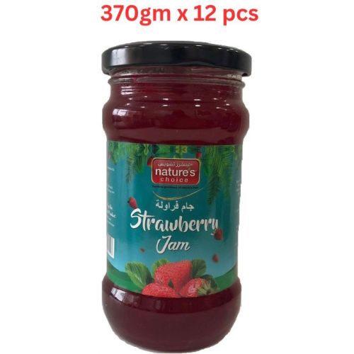 Natures Choice Strawberry Jam - 370Gm Pack Of 12 (UAE Delivery Only)