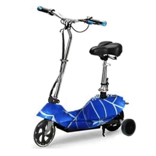 Megastar Megawheels Zippy 24 V Electric Scooter With Training Wheels For Kids - Blue Spider (UAE Delivery Only)