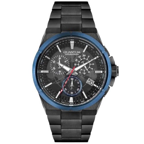 Quantum Men's Chronograph Black Dial Watch - HNG809.650
